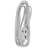 Monoprice Power Cords Extension Cord - 6 Feet - White | 16AWG 3-Outlet Polarized NEMA 1-15 Indoor, 13A/1625W