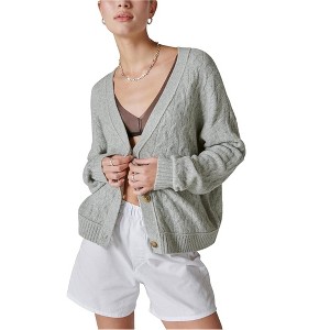 Lucky Brand Womens Cable Knit Cardigan Sweater - 1 of 1