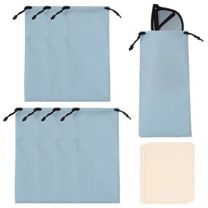 Unique Bargains Portable Drawstring Eyeglass Storage Bags 8 Pcs 7" x 3.5" - 1 of 4