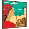 Amanti Art 22"x22" Greece by Carrie Cantwell Framed Canvas Wall Art - 2 of 4