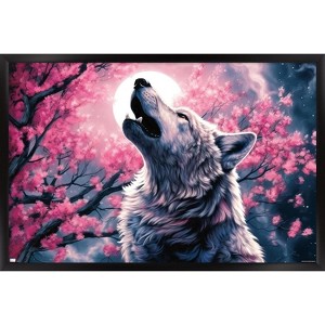 Trends International Shawna Stewart - Howling At The Moon Framed Wall Poster Prints - 1 of 4