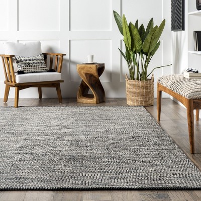 Coastal Cool Gray Cotton 4' x 6' Handcrafted Area Rug