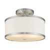 Livex Lighting Park Ridge 2 - Light Semi-Flush Mount in  Brushed Nickel - 4 of 4