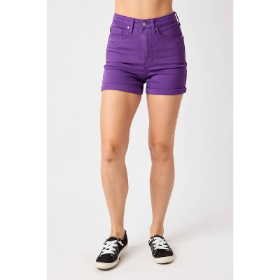 Women's High Waist Tummy Control Gart Dyed Shorts - Judy Blue