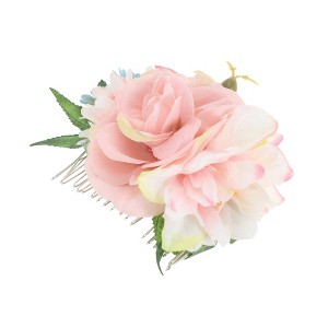 Unique Bargains Women's Lightweight Simulated Flowers Side Comb 1 Pc - 1 of 4