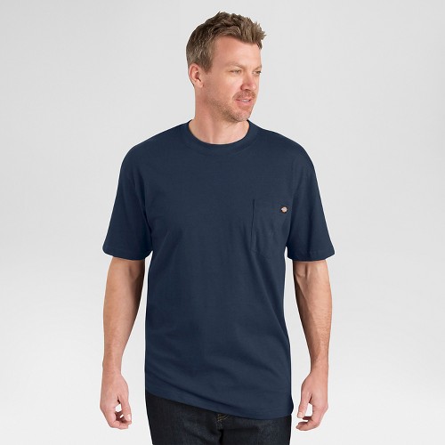 petiteDickies Men's 2 Pack Cotton Short Sleeve Pocket T-Shirt - Dark Navy XL, Dark Blue