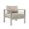 Aluminum Patio Club Chair with Cushion,Modern Outdoor Lounge Chair with Rust Resistant Frame,Garden Seating Chair for Terrace-Koiai - 2 of 4