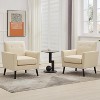 COZONY Mid-Century Modern Accent Chair, Upholstered Armchair with Wood Legs for Living Room and Office - 3 of 4