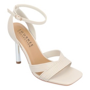 Journee Collection Womens Annett Mid Heel Open Toe Pumps - 1 of 4