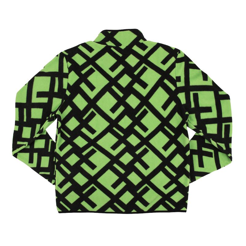 Hunter X Hunter Gon Line Pattern Long Sleeve Zip-Up Green Fleece Jacket, 2 of 7