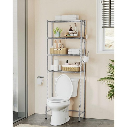 Juvale Wall Mounted 2 Tier Storage Organizer Shelf For Bathroom