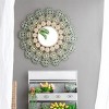 38"Hollow Design Round Mirror,Iron Art Decorative Mirror,Bronze Decorative Antique Wall Mirror With Gradient Design,French Mirror-The Pop Home - 2 of 4