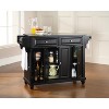 HomeStock  Cambridge Granite Top Rolling Kitchen Island Storage Cart, Microwave Stand, Spice Rack, Black - 4 of 4