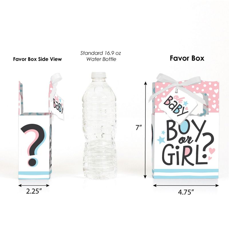 Big Dot of Happiness Baby Gender Reveal - Team Boy or Girl Party Favor Boxes - Set of 12, 2 of 7