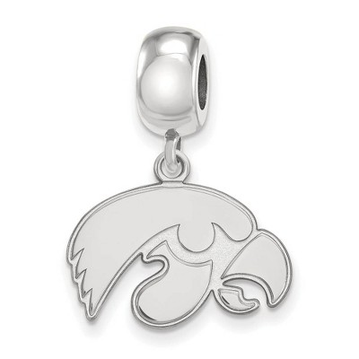 Black Bow Jewelry Sterling Silver Iowa Hawkeyes NCAA Bead Charm
