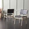 Taika Woven Leather Dining Chair (Set of 2) - DCH4000 - Safavieh - 3 of 4