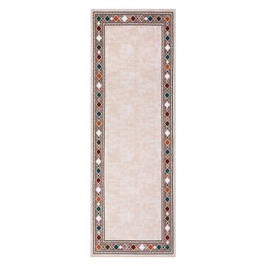 Washable Living Room Bedroom Bordered Geometric Area Rugs Indoor Contemporary Floor Carpet for Home Office - 1 of 4
