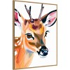 Amanti Art Reh Deer by Ohkimiko  Framed Canvas Wall Art - 2 of 4