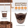 VINGLI Wooden Wishing Well Outdoor Planters Yard Decor for Patio Garden - 4 of 4