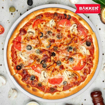 Bakken 3-Piece Blue and Gray Non-Stick Round Pizza Tray Set