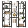 Triple Wide 5 Tier Bookshelf Industrial Large Bookcase Display Rack - 4 of 4