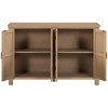 Vynxaria 4-Door Storage Sideboard: Adjustable Shelves, Retro Handles, Pinewood Legs for Living Room, Study, Entryway - 4 of 4