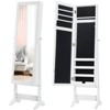 Tangkula 2-in-1 Freestanding Jewelry Cabinet Organizer with Full-Length Mirror Black/ White - 4 of 4