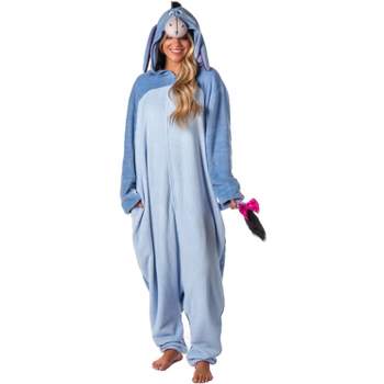 Winnie-the-Pooh Eeyore Women's Costume Union Suit One Piece Pajama Outfit Blue