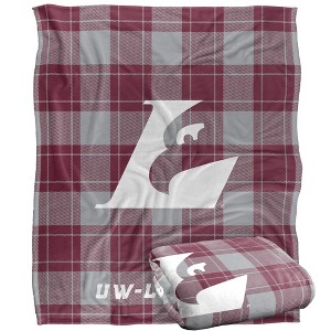 University Of Wisconsinla Crosse Campus Plaid Spirit Silky Touch Super Soft Throw Blanket 50x60 - 1 of 4