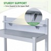 EAGLE PEAK Outdoor Indoor Maintenance Free Vinyl Garden Potting Bench, Waterproof Potting Table with Open Shelf, Lower Storage, Gray - 4 of 4
