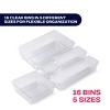 Trending Now 16-PCS Clear Drawer Organizer Set for Bathroom, Kitchen & Office Storage - 2 of 4