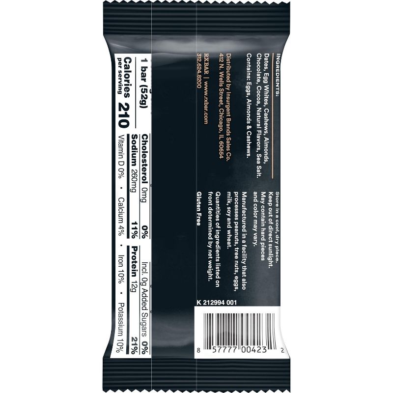 RXBAR Chocolate Sea Salt Protein Bar - 1.83oz, 6 of 12
