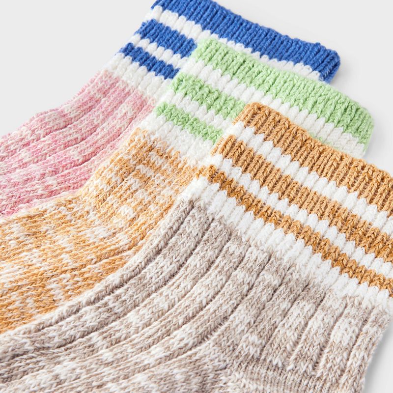 Women's Striped Varsity Marled Ankle Socks 3pk - Universal Thread™ 4-10, 4 of 5