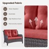 Buenhomino Outdoor Patio Couch Wicker Sofa Loveseat- 2 Seater Rattan Sofa for Outside Patio Garden with Deep Seating and Olefin Cushions - 4 of 4