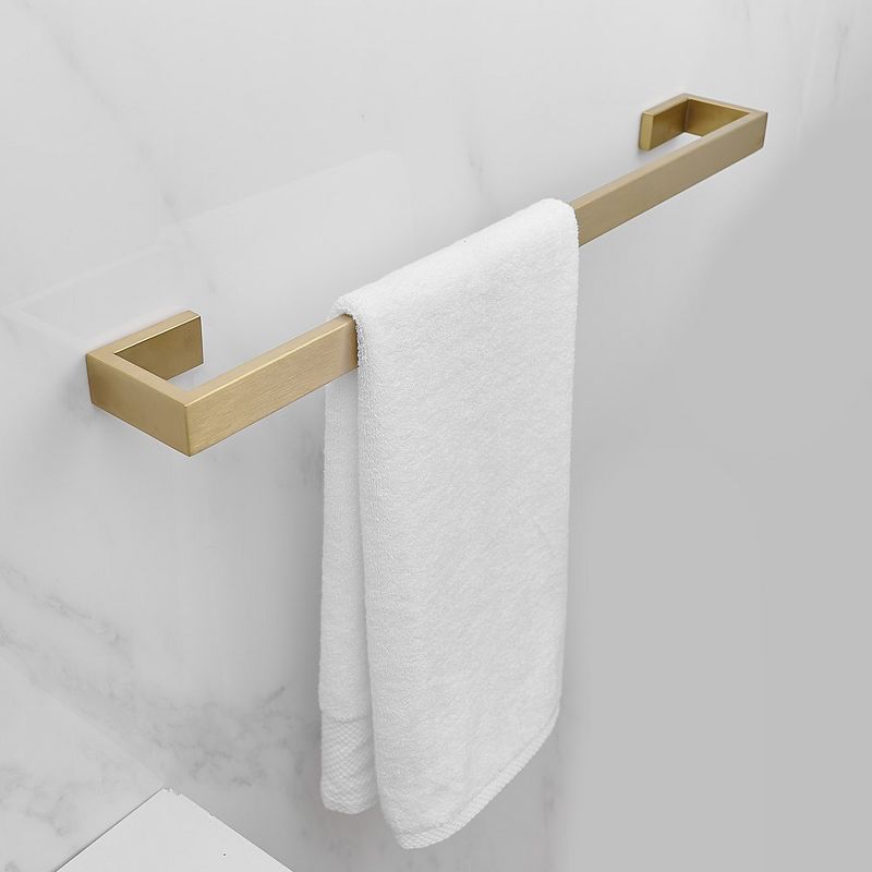 BWE 4-Piece Wall Mounted Stainless Steel Bathroom Hardware Accessories Towel Bar Set in Brushed Gold, 2 of 9