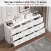 9 Drawer Dresser for Bedroom with Power Outlet, 63'' Wooden Large Dresser with Wide Drawers - 3 of 4