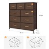 Pellebant Home Extra Wide Closet Dresser Storage Tower Organizer Unit 9 Drawers Dresser for Bedroom Clothes with Steel Frame Wood Top - 3 of 4