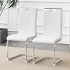 Dolonm 4-Pack  PU Bow-Back Dining Chairs – Modern Minimalist Design, Non-Slip Feet & Ergonomic Support, 15.7"x20.5"x39" - 4 of 4
