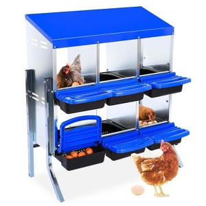 Chicken Nesting Box,Chicken Egg Laying Box with Compartments, Roll Away Eggs Laying Boxes, Nesting Boxes, indoor & Outdoor Use,Easy Egg Collection - 1 of 4