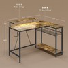 Vynxaria 42" L-Shaped Desk with LED Lights & USB Ports - Perfect for Home Office & Gaming - 4 of 4