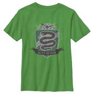 Boy's Harry Potter Slytherin House Shield T-Shirt - 1 of 4
