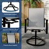 Outdoor Swivel Dining Chairs with Textilene Breathable Back, Swivel Patio Dining Chairs Set of 2, SwivelPatio SlingChairs Set for Poolside Lawn Garde - 3 of 4