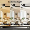 TALOYA 52 in. Ceiling Fan with Light and Remote, Reversible Quiet DC Motor and 3 Blades 3 CCT Light(Black) - 4 of 4