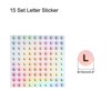 Unique Bargains Laser Capital Alphabet Round Self-Adhesive Reflective Letter Stickers 10 Pcs - 2 of 3