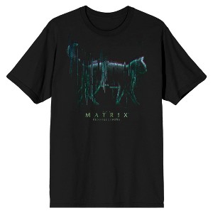 The Matrix Cat Logo Men's Black T-shirt - 1 of 1