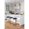Set of 2 Aura Upholstered Stainless Steel Barstools - Manhattan Comfort - 2 of 4