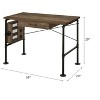 XIYUYEU Home Office Desk Modern Writing Desk with 2 Storage Drawers and Chrome Wooden Desktop for Office - 2 of 4