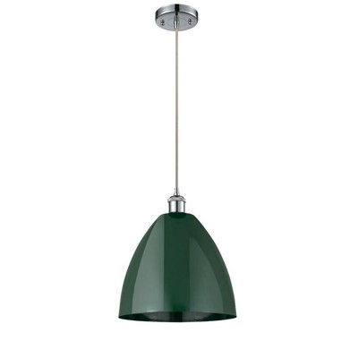 Plymouth Dome - 1 Light Cord Hung Mini Pendant In Industrial Style-14.75 Inches Tall and 12 Inches Wide
