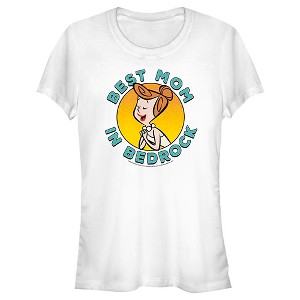 Juniors Womens Flintstones Best Mom in Bedrock  T-Shirt -  - - 1 of 4