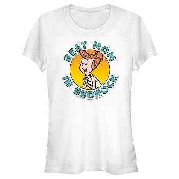 Juniors Womens Flintstones Best Mom in Bedrock  T-Shirt -  -